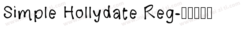Simple Hollydate Reg字体转换